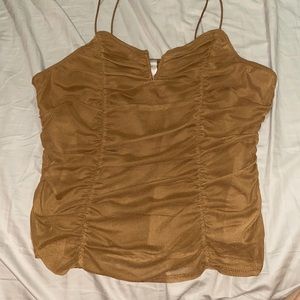 Brown spaghetti strap tank